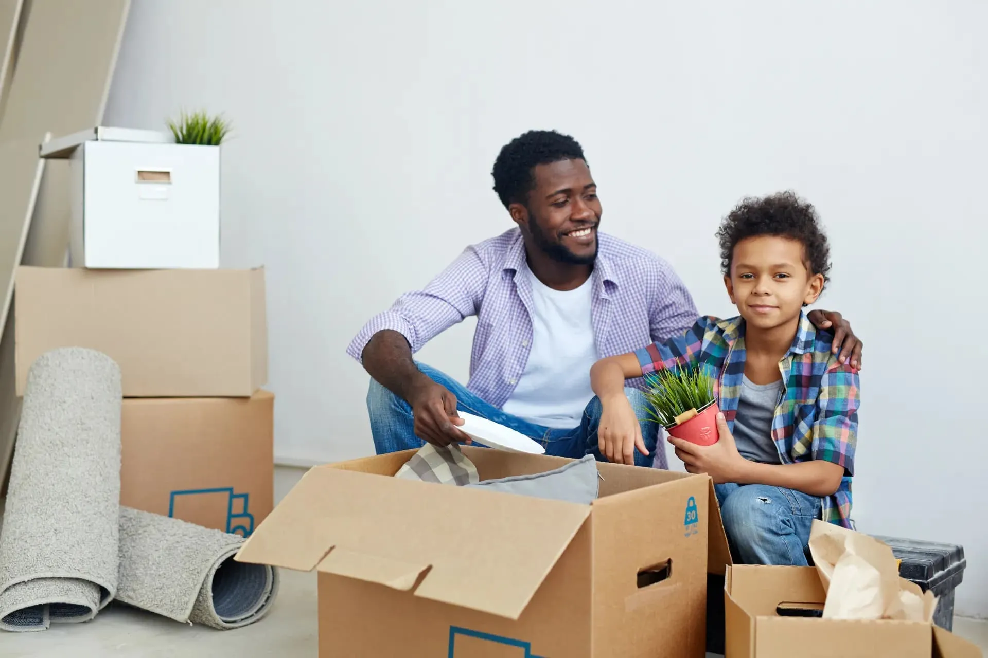 Father and child in their new Swiss home | Stress-free family relocation
